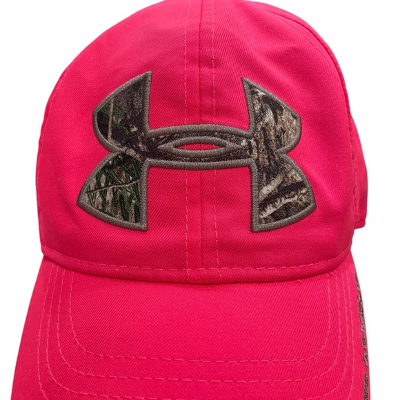 Under Armour Adjustable Baseball Cap Pink Camo Logo Women’s One Size - Picture 2 of 10